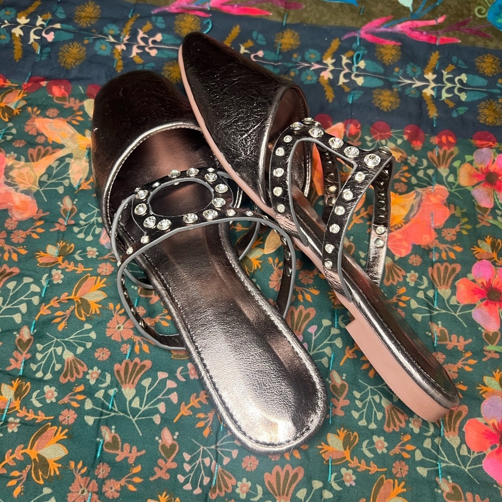 Chic silver Rhinestone Sandals - Picture 5 of 7